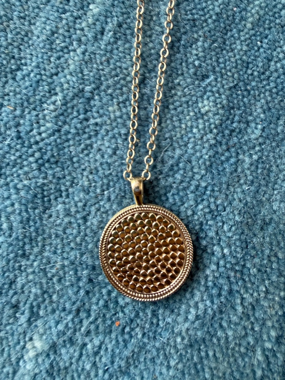 Anna Beck - Large Smooth Rim Circle Medallion Necklace